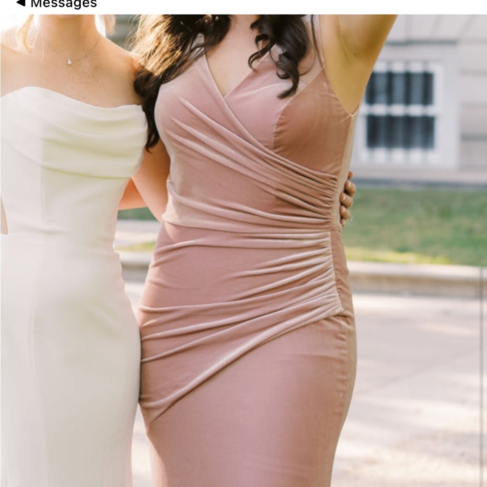 Revelry Dawson velvet dress, color blush, for sale!